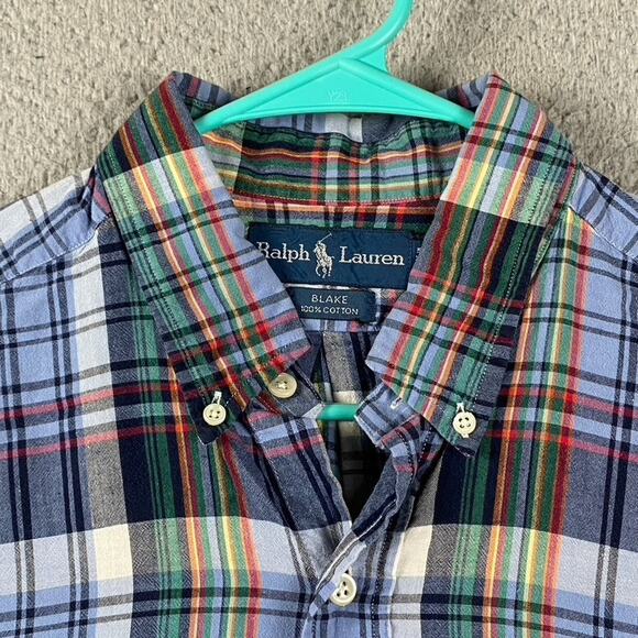 VTG Raph Lauren Blake Button Down Shirt Men's L Plaid Preppy Smart Causal - Picture 1 of 9